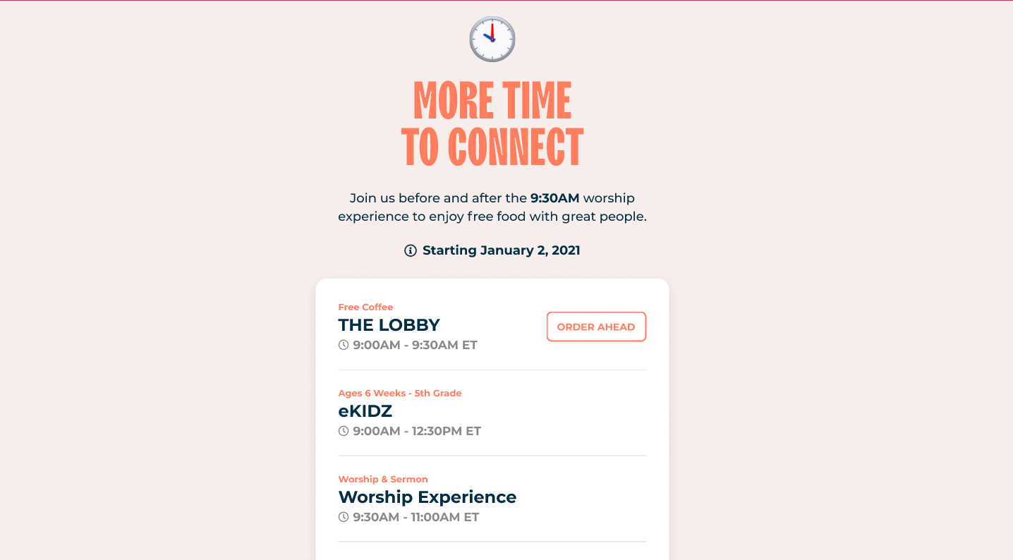 Elevation Church Marketing Page for Blakeney Campus Campaign built by Winnie Verzosa