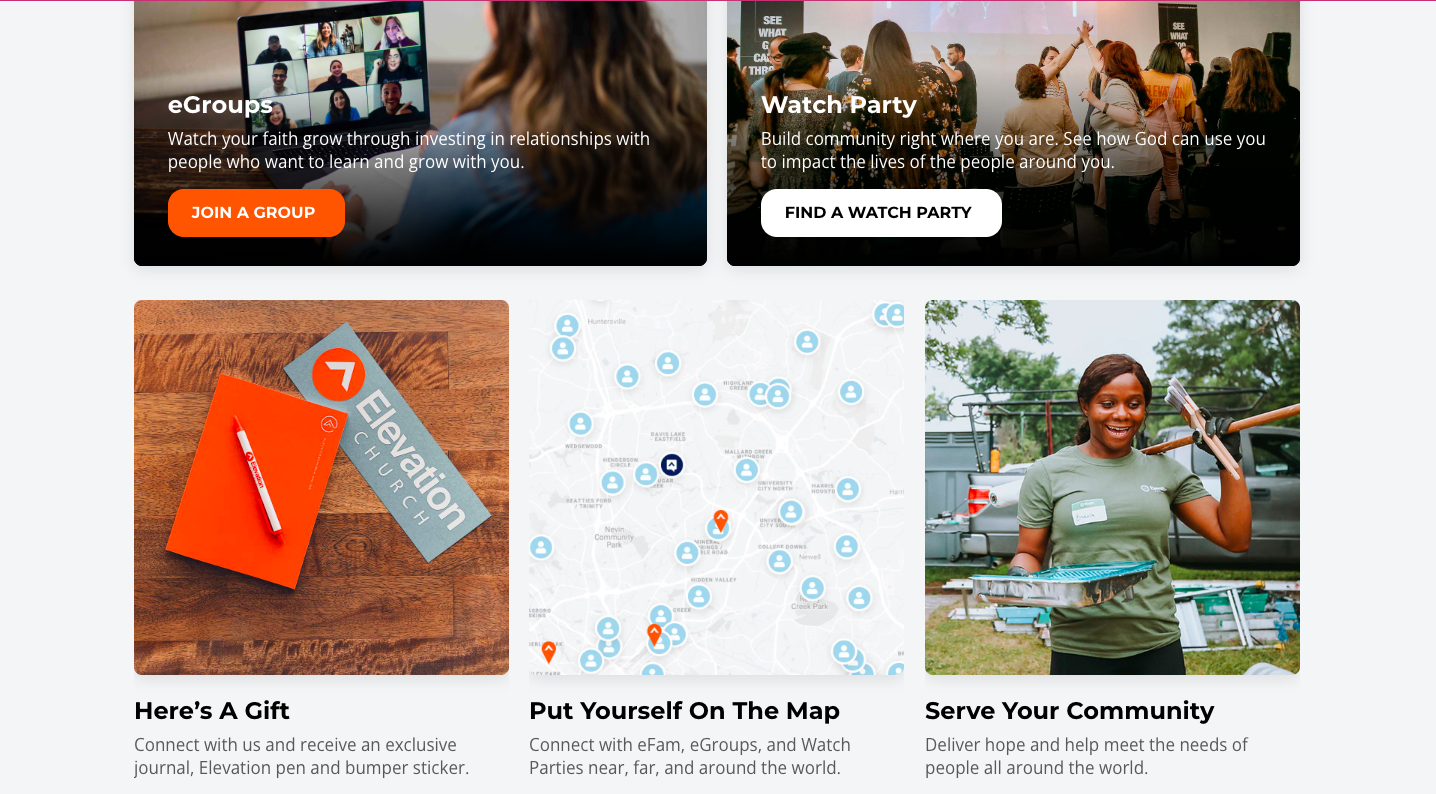 Elevation Church Online Page built by Winnie Verzosa