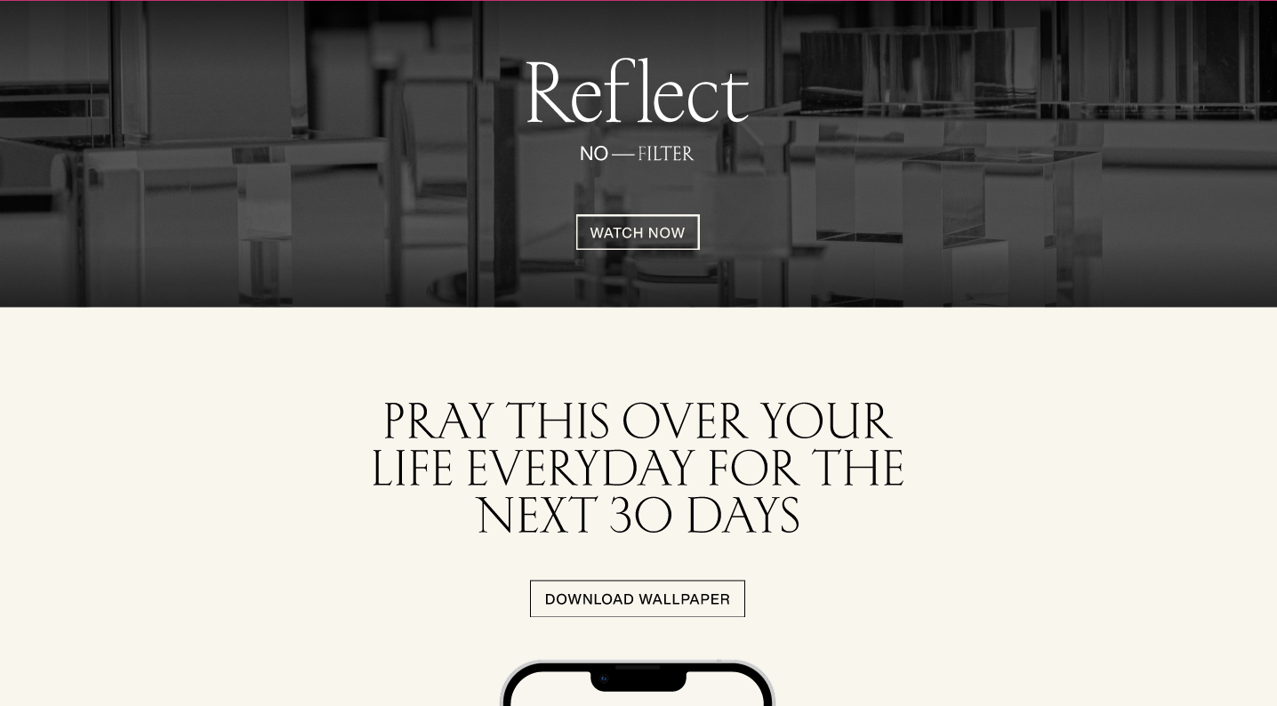 Elevation Church Reflect Event Page built by Winnie Verzosa